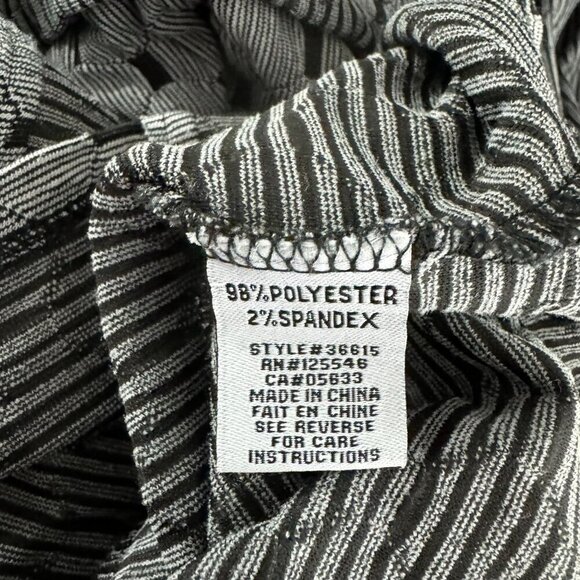 Habitat Sweater Top‎ Large Cowl Neck Gray Black Abstract Geometric TP-2880 - Picture 8 of 10